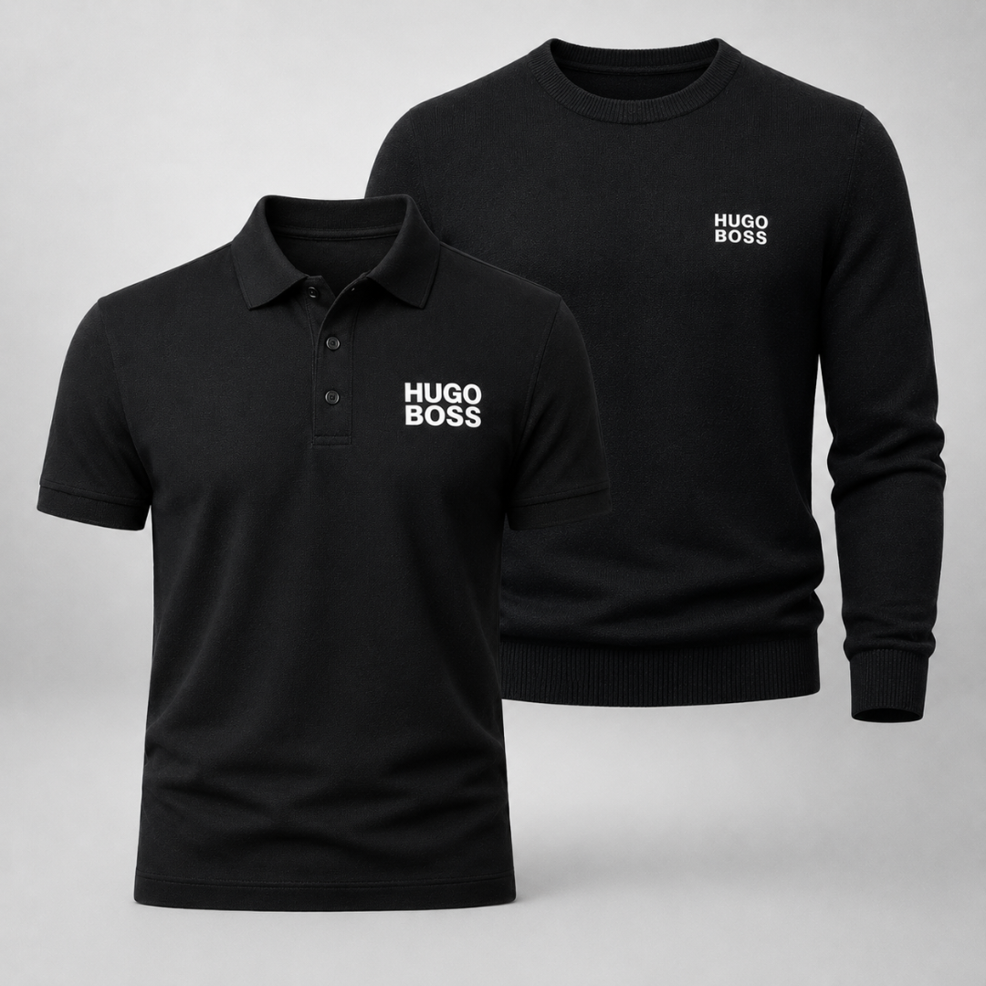 HUGO BOSS Set: Polo-Shirt + Pullover