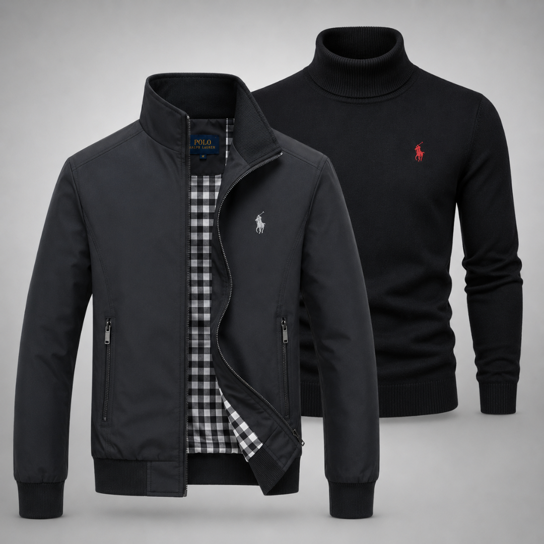 Elegantes Ralph Lauren Set – Jacke & Rollkragenpullover