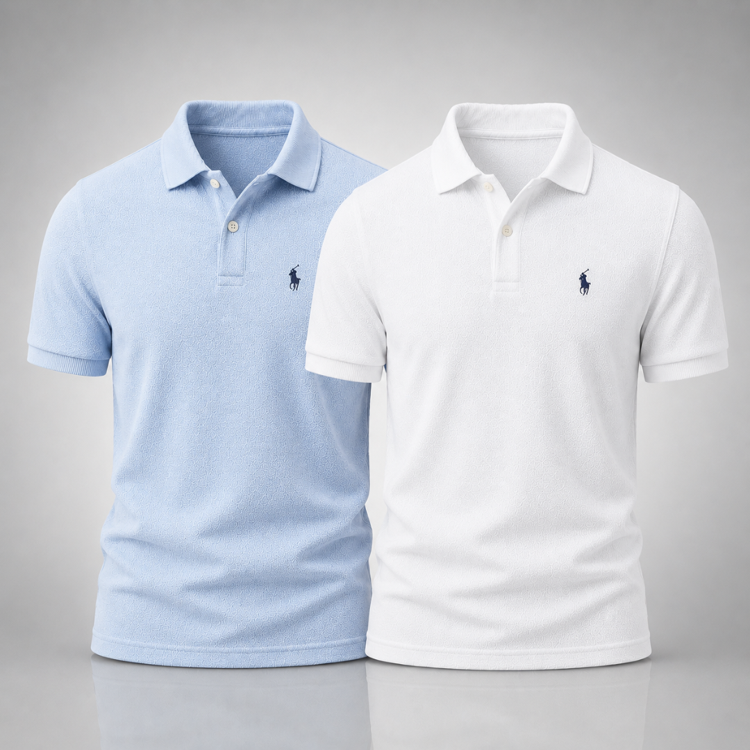 Ralph Lauren Set: 2 Textured Polo-Shirts – Elegant und Modern