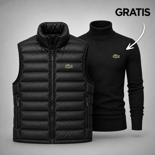 Weste + Kostenloser Pullover Lacoste (RÄUMUNGSVERKAUF)