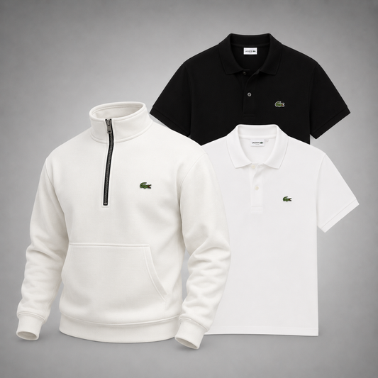 Set Lacoste – 1 Pullover & 2 Poloshirts Klassisch und Stilvoll