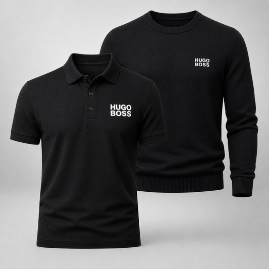 HUGO BOSS Set: Polo-Shirt + Pullover