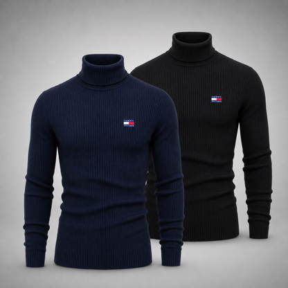 Tommy Hilfiger – Set 2 Rollkragenpullover aus hochwertigem Strick