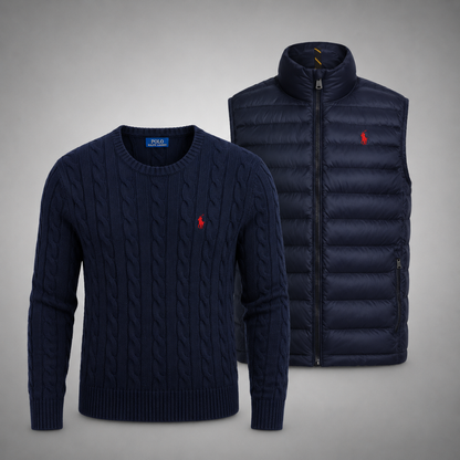 Set Ralph Lauren – Strickpullover & Weste für Eleganz und Komfort