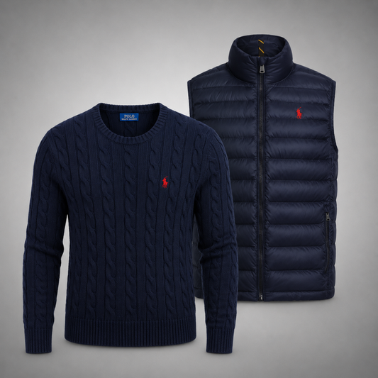 Set Ralph Lauren – Strickpullover & Weste für Eleganz und Komfort