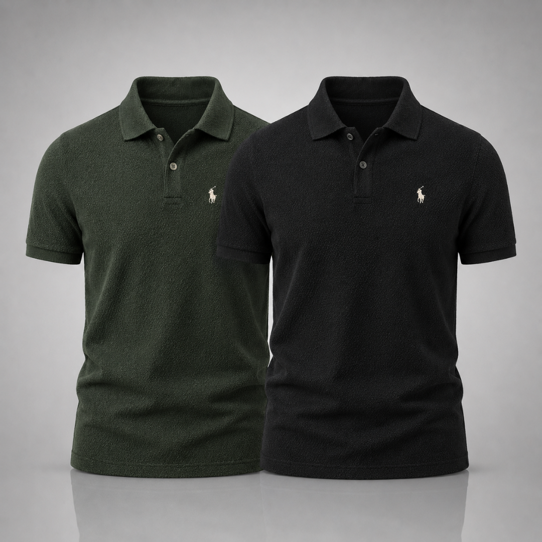 Ralph Lauren Set: 2 Textured Polo-Shirts – Elegant und Modern