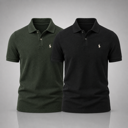Ralph Lauren Set: 2 Textured Polo-Shirts – Elegant und Modern