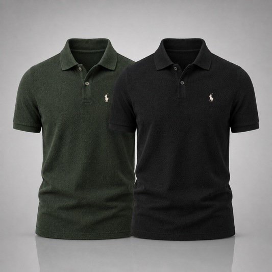 Ralph Lauren Set: 2 Textured Polo-Shirts – Elegant und Modern