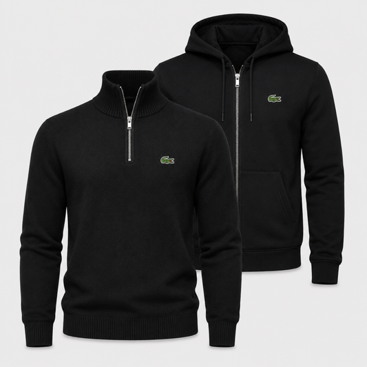 LACOSTE Set: Half-Zip Pullover + Winterjacke