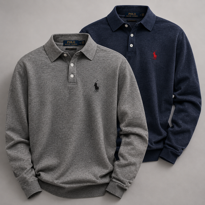 Set 2 Ralph Lauren Poloshirts mit Langarm – Klassisch und Bequem