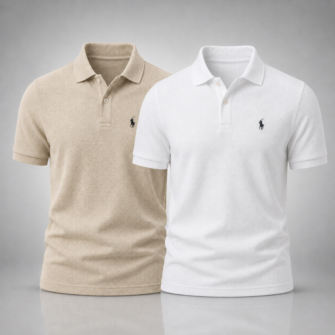 Ralph Lauren Set: 2 Textured Polo-Shirts – Elegant und Modern
