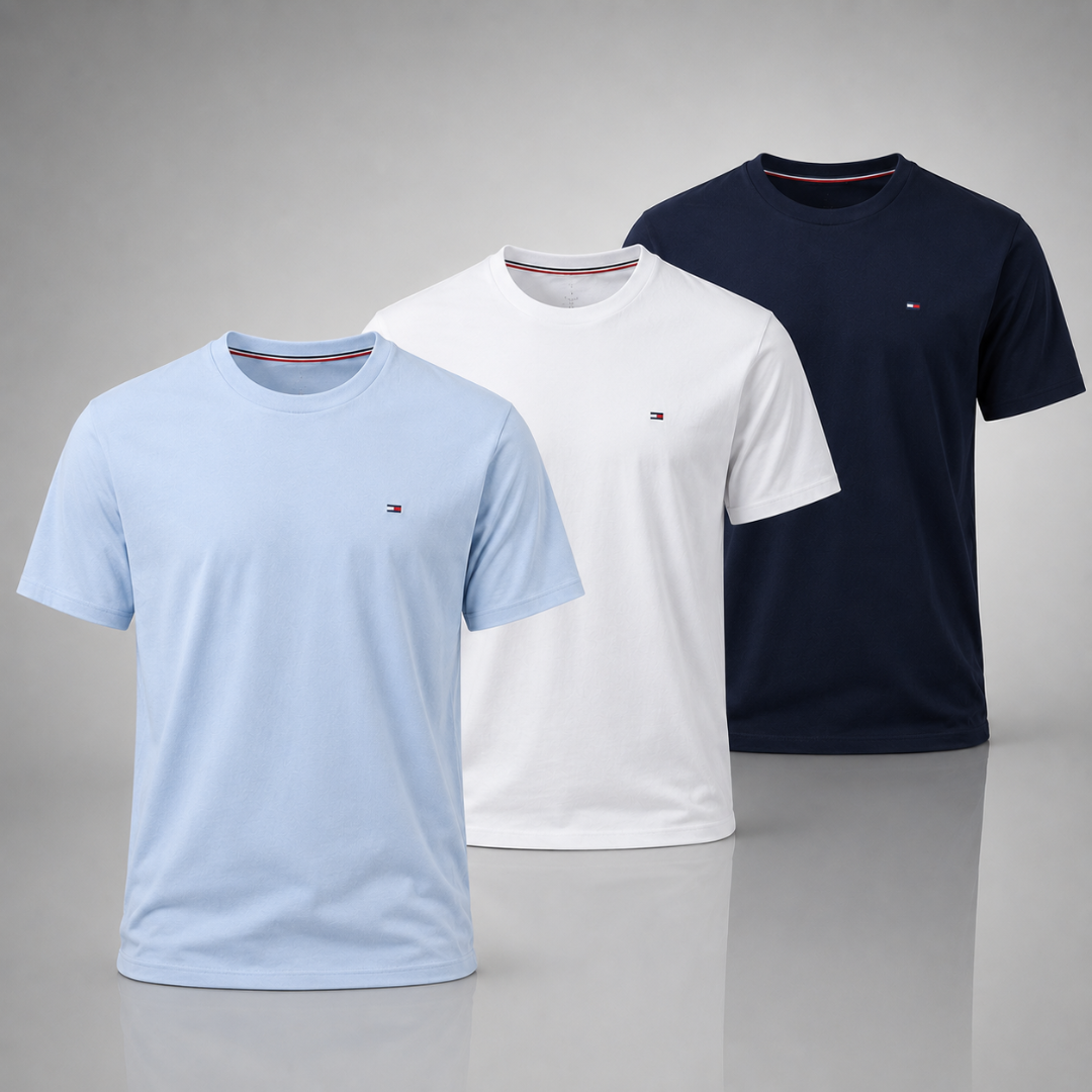 Tommy Hilfiger Set: 3 Premium T-Shirts – Klassisch und Komfortabel