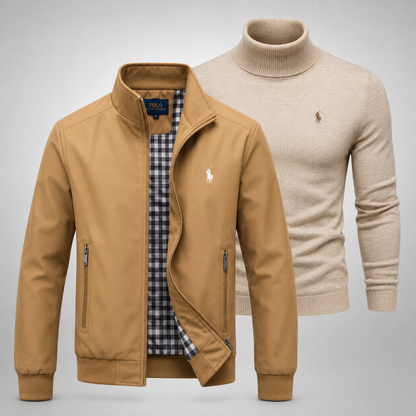 Elegantes Ralph Lauren Set – Jacke & Rollkragenpullover