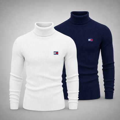 Tommy Hilfiger – Set 2 Rollkragenpullover aus hochwertigem Strick