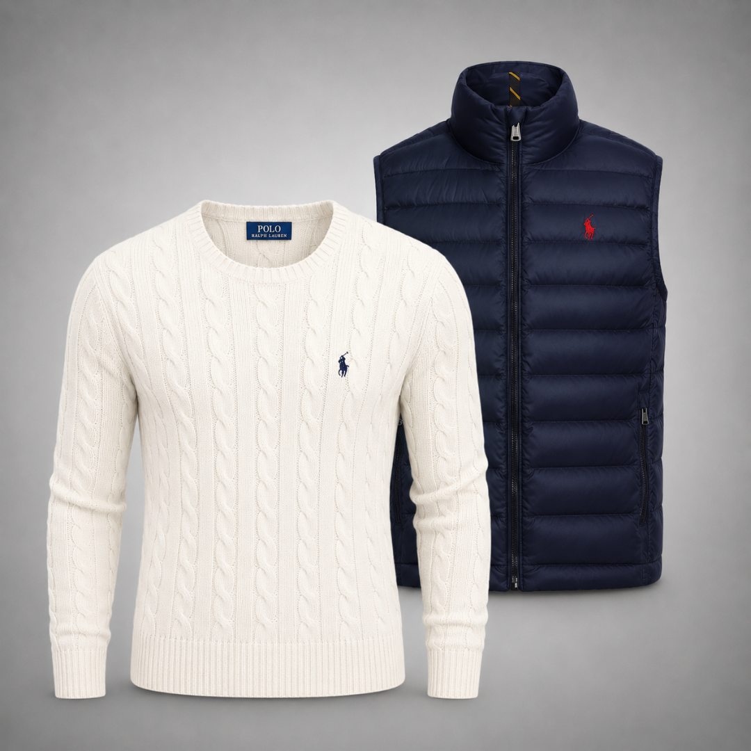 Set Ralph Lauren – Strickpullover & Weste für Eleganz und Komfort
