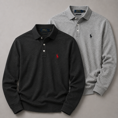 Set 2 Ralph Lauren Poloshirts mit Langarm – Klassisch und Bequem