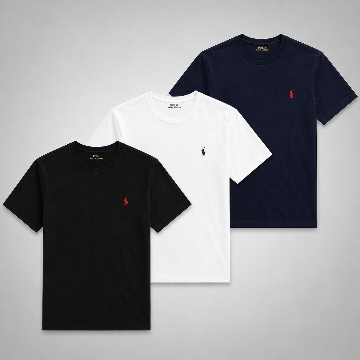 Set 3 Ralph Lauren Basic Poloshirts – Komfortabel und Vielseitig