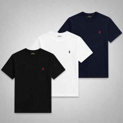 Set 3 Ralph Lauren Basic Poloshirts – Komfortabel und Vielseitig