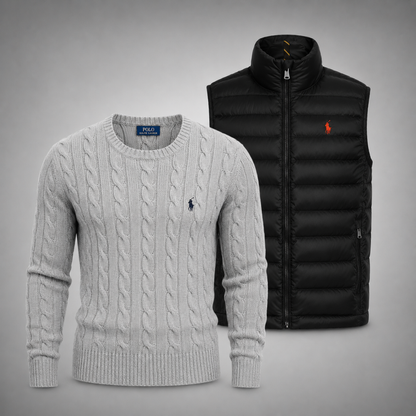 Set Ralph Lauren – Strickpullover & Weste für Eleganz und Komfort