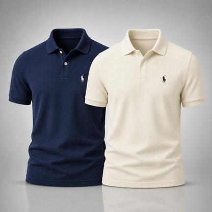 Ralph Lauren Set: 2 Textured Polo-Shirts – Elegant und Modern