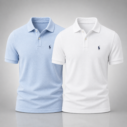 Ralph Lauren Set: 2 Textured Polo-Shirts – Elegant und Modern
