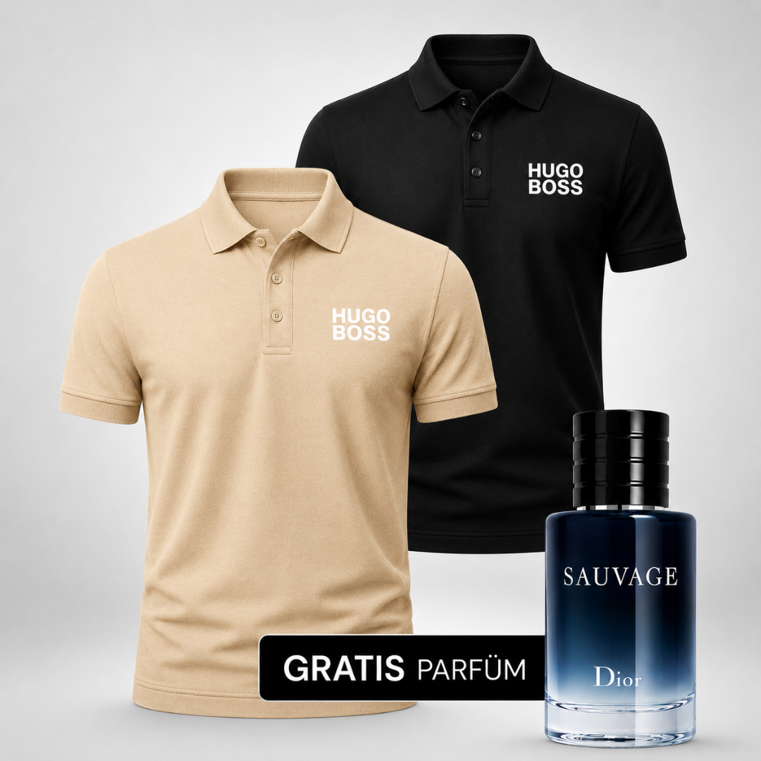 HUGO BOSS Set: 2 Polo-Shirts – Gratis Dior Sauvage (100ml)