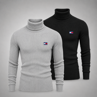 Tommy Hilfiger – Set 2 Rollkragenpullover aus hochwertigem Strick
